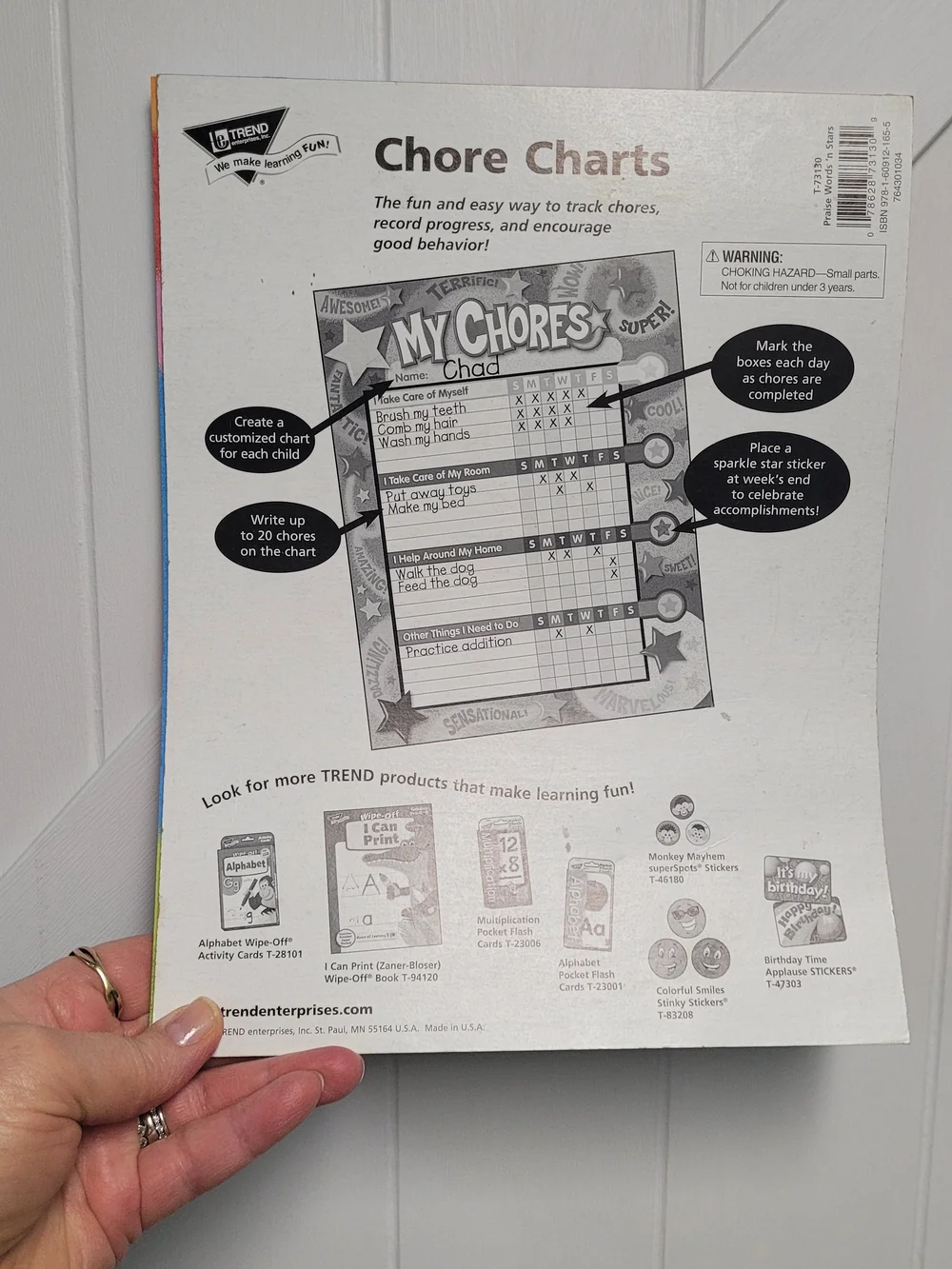 My Chores Kids Weekly Chore Chart - Multicolor